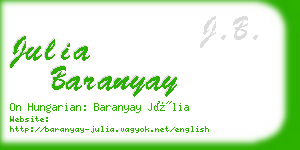 julia baranyay business card